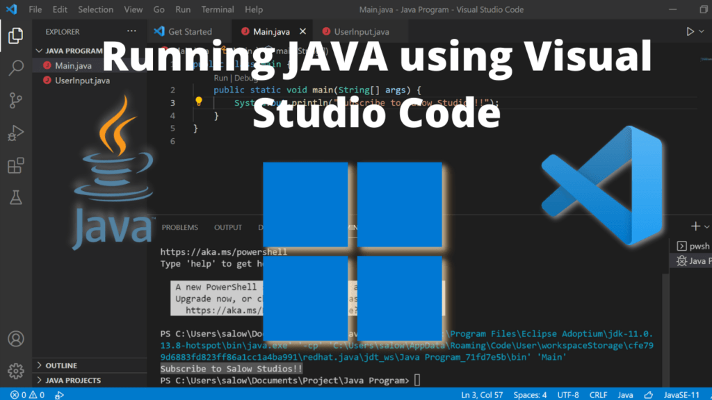 How To Run Java Using Visual Studio Code Salow Studios