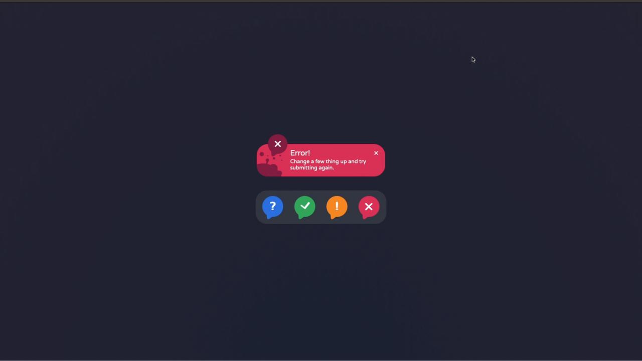 Dynamic Toast using CSS screenshot